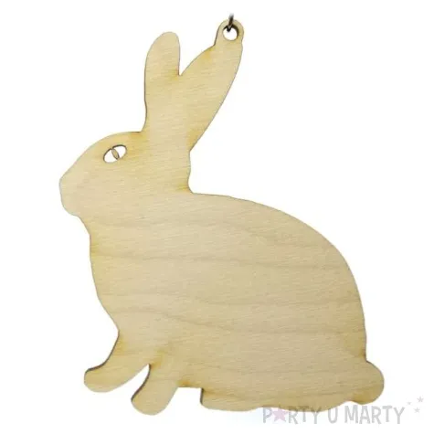 zawieszka drewniana zajac 2 76x85 mm 10 szt
