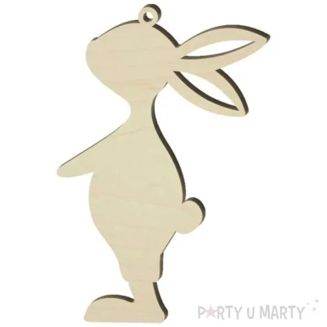 zawieszka drewniana zajaczek chlopczyk 60x93 mm