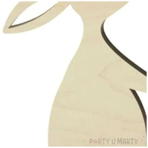 zawieszka drewniana zajaczek dziewczynka 60x93 mm