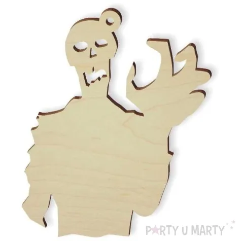 zawieszka drewniana zombie grrrrr 69 x 83 mm 10 szt