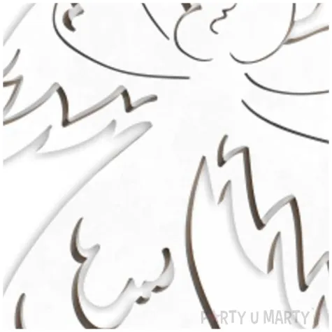 zawieszka hdf aniolek prosto z nieba bialy 10 cm