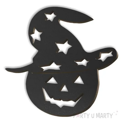 zawieszka hdf dynia czarodziej czarna 80 x 82 mm
