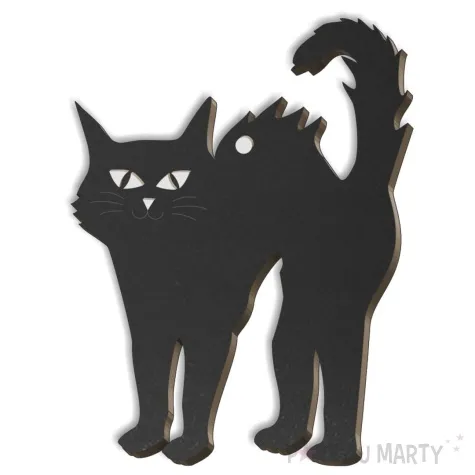 zawieszka hdf kot czarownicy czarna 62 x 85 mm