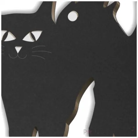 zawieszka hdf kot czarownicy czarna 62 x 85 mm