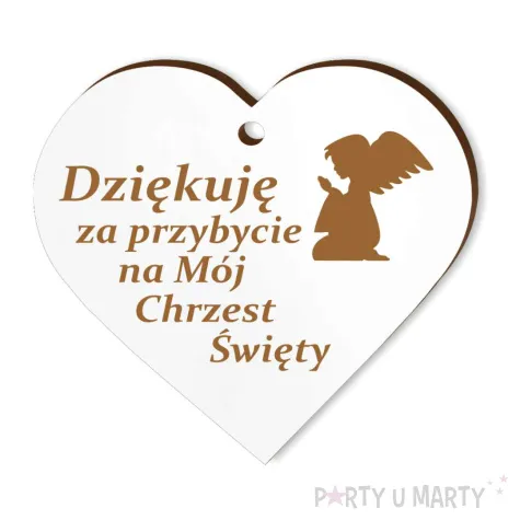 zawieszka hdf podziekowania chrzest sw aniolek bialy 5 cm 5 szt