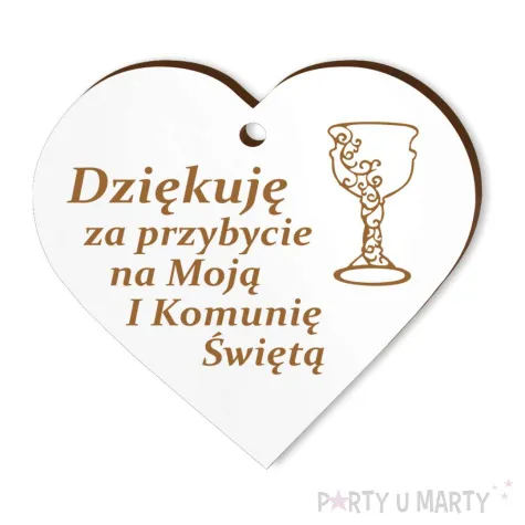 zawieszka hdf podziekowania komunia sw kielich bialy 5 cm 5 szt