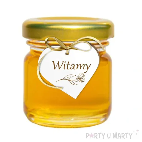 zawieszka hdf serduszko witamy bialy 10 szt