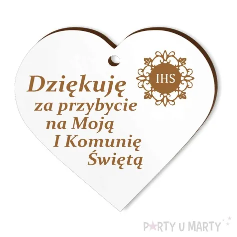 zawieszka laminowana podziekowania komunia sw hostia 5 cm 5 szt