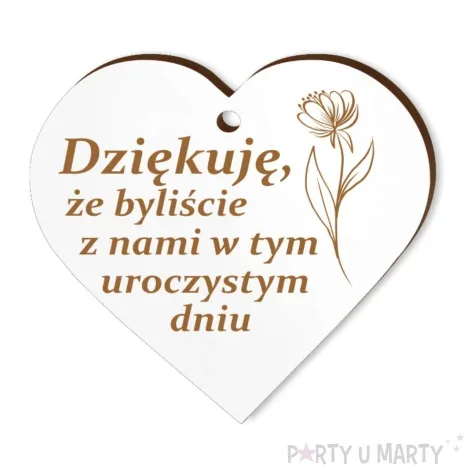 zawieszka laminowana podziekowania uniwersal kwiat 5 cm 5 szt