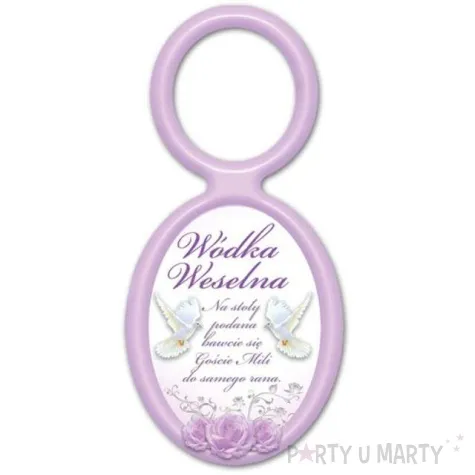 zawieszka na alkohol wodka weselna golabki i roze 20 szt