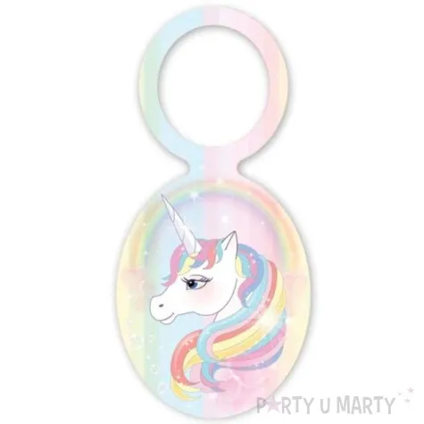 zawieszka na butelke jednorozec teczowy 20 szt