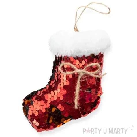 zawieszka na choinke cekinowy bucik partypal 11 cm