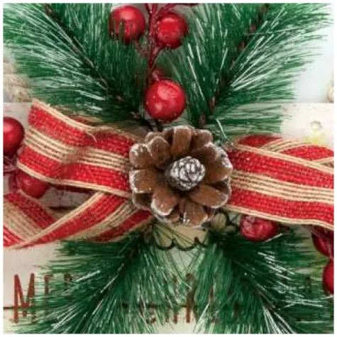 zawieszka na choinke stroik merry christmas partypal 19 x 18 cm