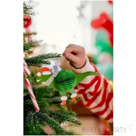 zawieszki choinkowe honeycomb swiateczny mix elf i mikolaj partydeco 5 szt