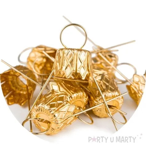 zawieszki do bombek male zaczepy zloty czakos 10 szt