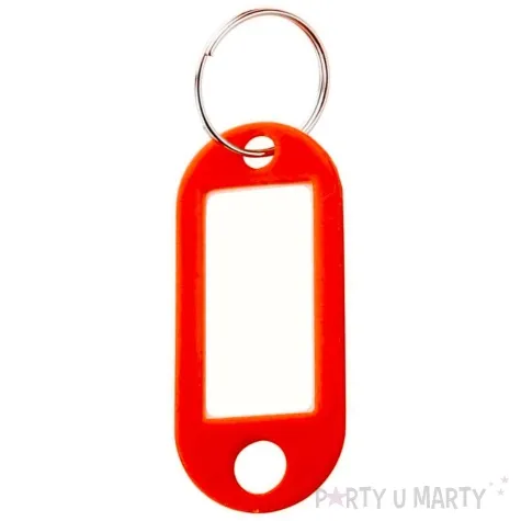 zawieszki do kluczy biurowe czerwona d rect 10 szt