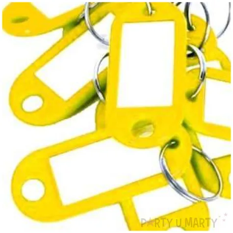 zawieszki do kluczy biurowe zolte d rect 10 szt