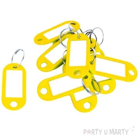 zawieszki do kluczy biurowe zolte d rect 10 szt