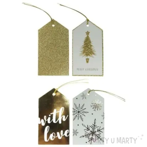 zawieszki do prezentow boze narodzenie choinka with love titanum 60 x 110 mm