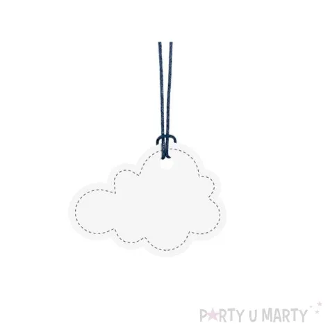 zawieszki do prezentow chmurka mix 6 szt