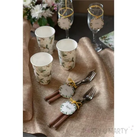 zawieszki do prezentow ostrokrzew santex zloty 6 szt