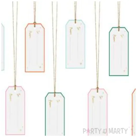 zawieszki do prezentow prezenty mix partydeco 12 szt