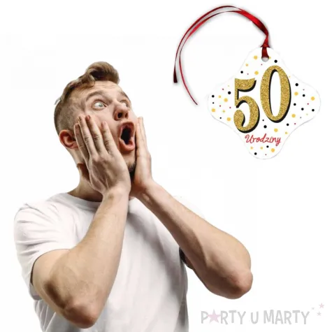 zawieszki na alkohol 50 urodziny dekoracjepolska 20 szt