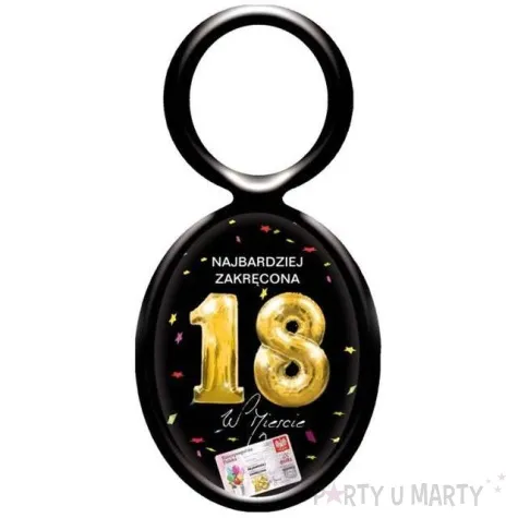 zawieszki na alkohol urodziny 18 balony 20 szt