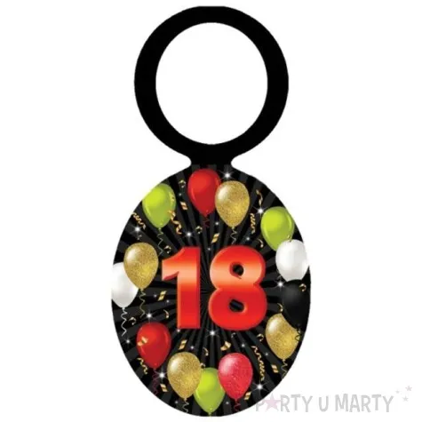 zawieszki na alkohol urodziny 18 black balloons 20 szt