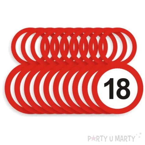 zawieszki na alkohol urodziny 18 traffic birthday 10 szt