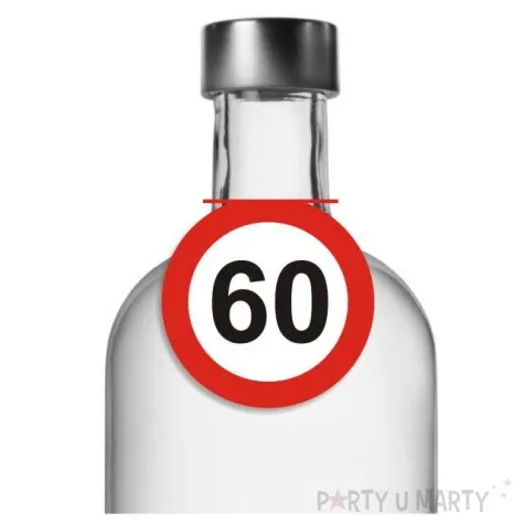 zawieszki na alkohol urodziny 60 traffic birthday 10 szt