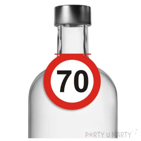 zawieszki na alkohol urodziny 70 traffic birthday 10 szt