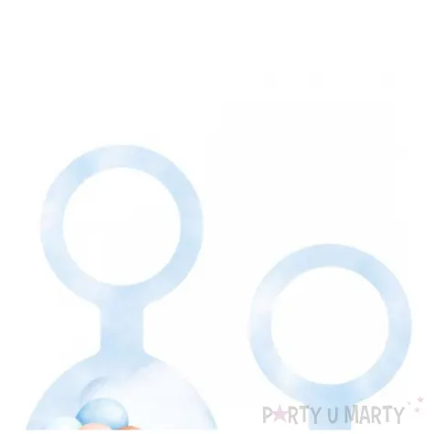 zawieszki na butelke misie z balonikami blekitny congee 8 szt