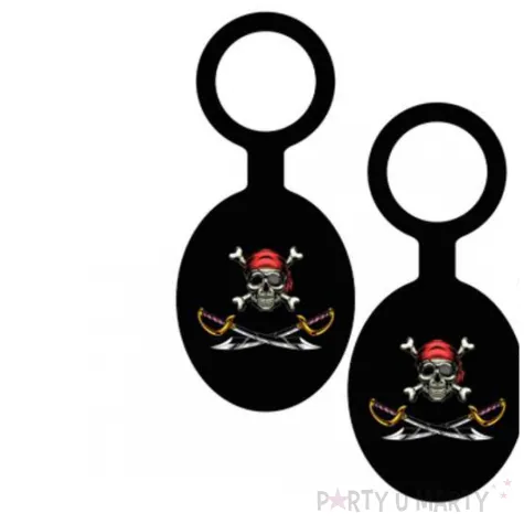 zawieszki na butelki pirat czarny congee 8 szt