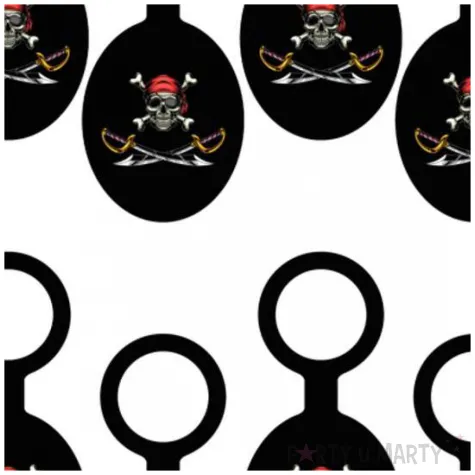 zawieszki na butelki pirat czarny congee 8 szt