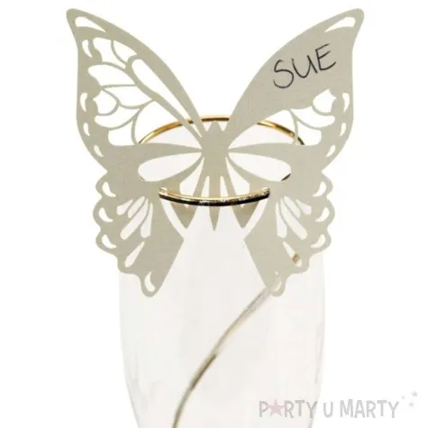 zawieszki na kieliszek motylki kosc soniowa godan 10 szt