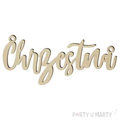 zawieszki na krzesla chrzestny chrzestna drewno 2 szt