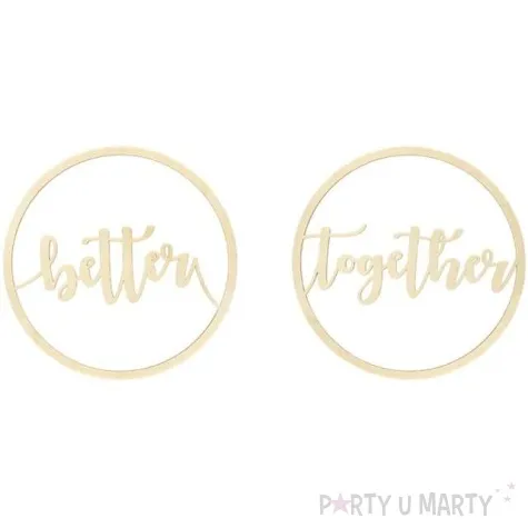 zawieszki na krzeslo better together zlote partydeco 2 szt