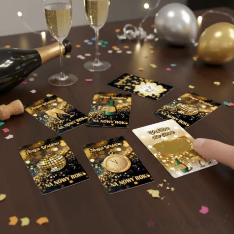 zdrapki wrozby noworoczne szampanski nowy rok zabawy sylwestrowe 20 szt