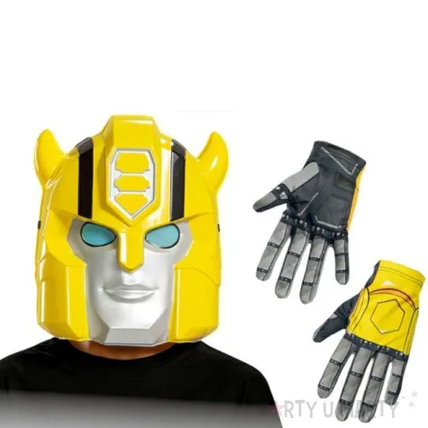 zestaw akcesoria transformers bumblebee maska rekawiczki disguise rozm un dzieciecy