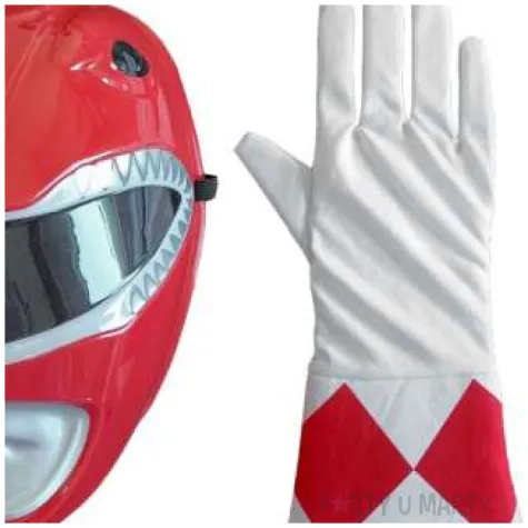 zestaw akcesoriow power rangers czerwony maska rekawiczki disguise rozm un dzieciecy