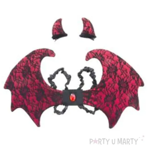 zestaw azurowa diablica czerwony funny fashion