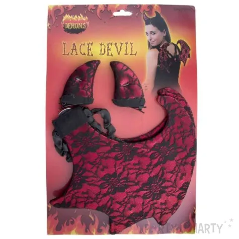 zestaw azurowa diablica czerwony funny fashion