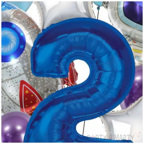 zestaw balonow 2 urodziny kosmiczne party 11 szt