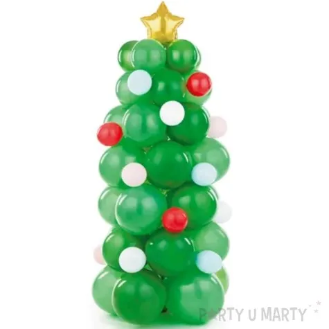 zestaw balonow choinka partydeco 65 szt