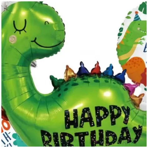zestaw balonow foliowych dinozaury happy dino birthday jix 34 5 szt