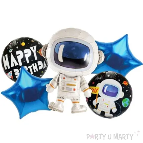 zestaw balonow foliowych kosmos astronauta godan 5 szt