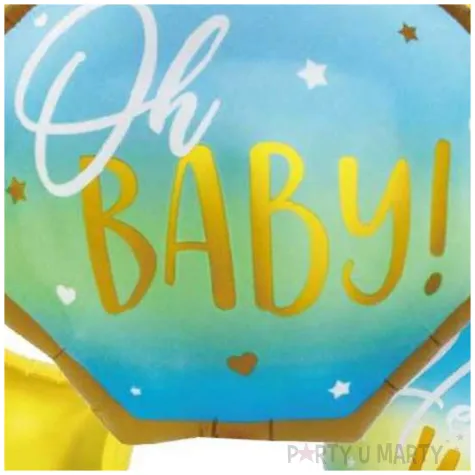 zestaw balonow foliowych oh baby baby shower blue jix 22 5 szt