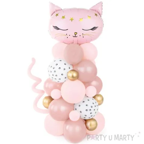 zestaw balonow kotek rozowy partydeco 83 x 140 cm