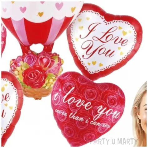 zestaw balonow walentynki i love you jix 18 5 szt